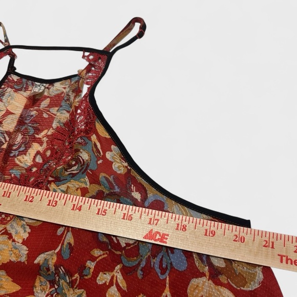 Free People Intimately Women’s Medium Floral Haze Printed Lace Mini Slip Dress - Picture 10 of 14